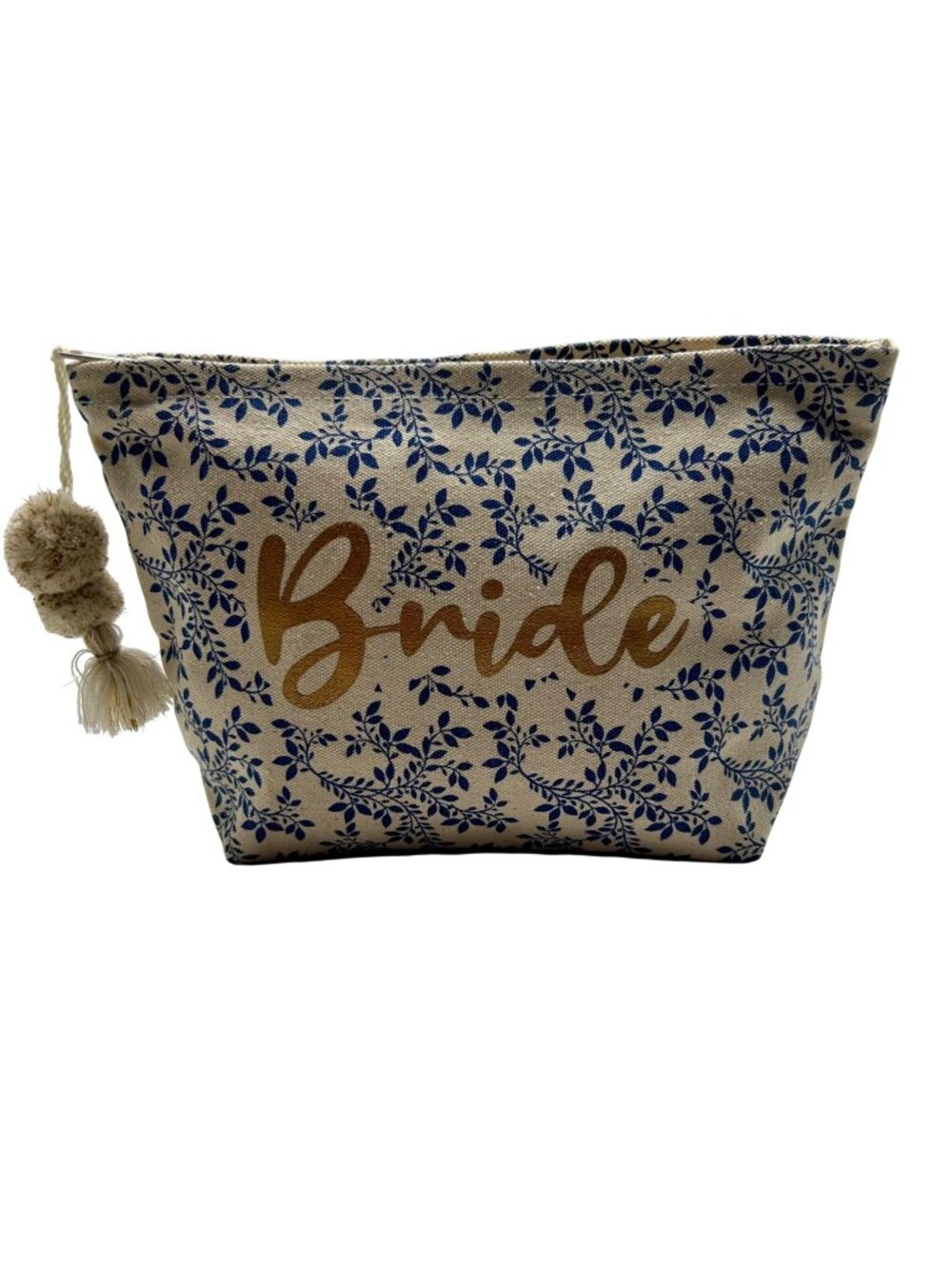 MMs Brands Beige Bride Zip Pouch